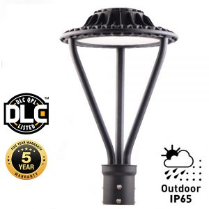 Led Post Top Light Fixture 75w 9750lm Ip67 For Courtyard Lighting 250